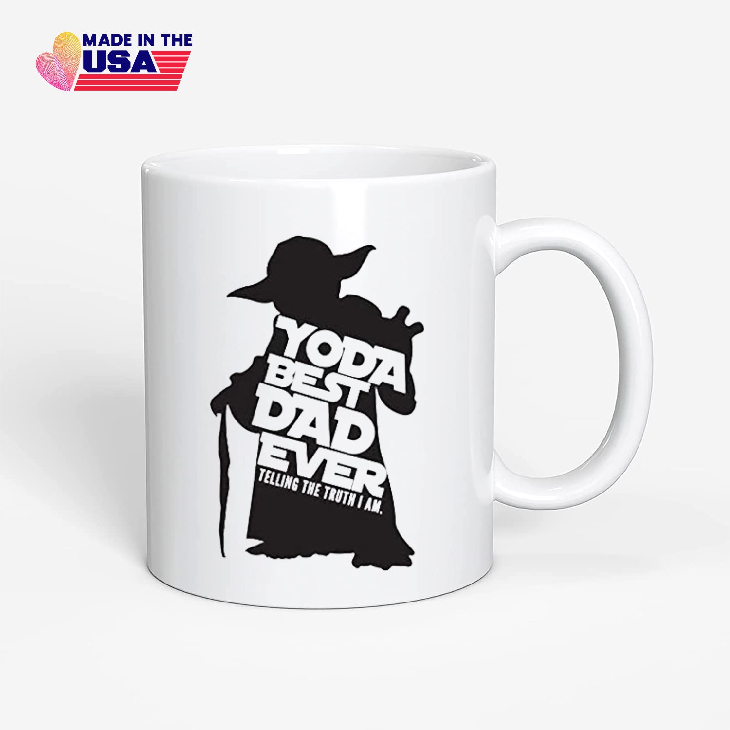 Yoda Best Dad Ever Coffee Mug, FunnyGift Mugs for Him, Father, or Man