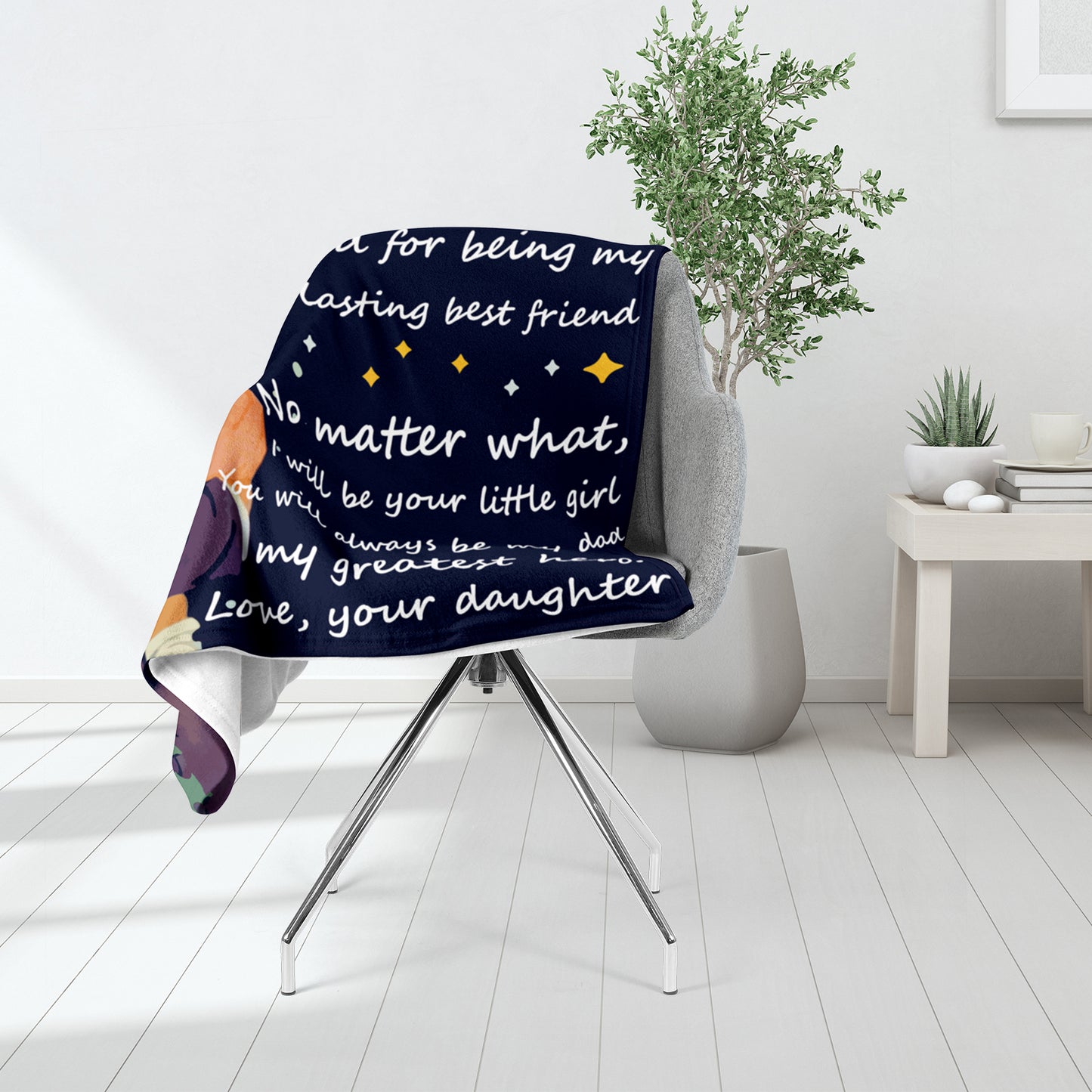 letter to my dear dad,Blanket Gift For Dad,Warm gift for father day birthday