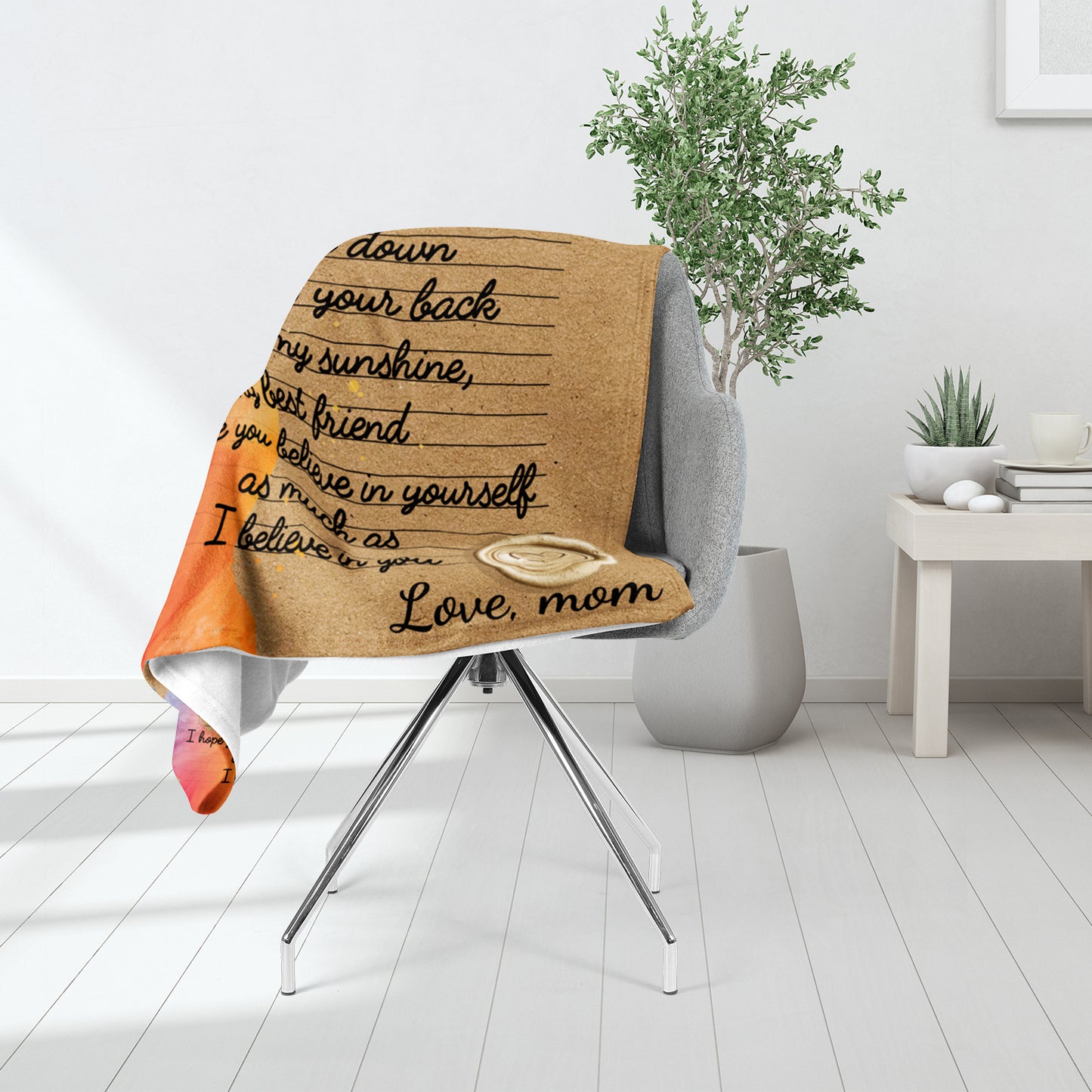 A letter to my son,Warm blanket gift for son birthady bar mitzvah from mom