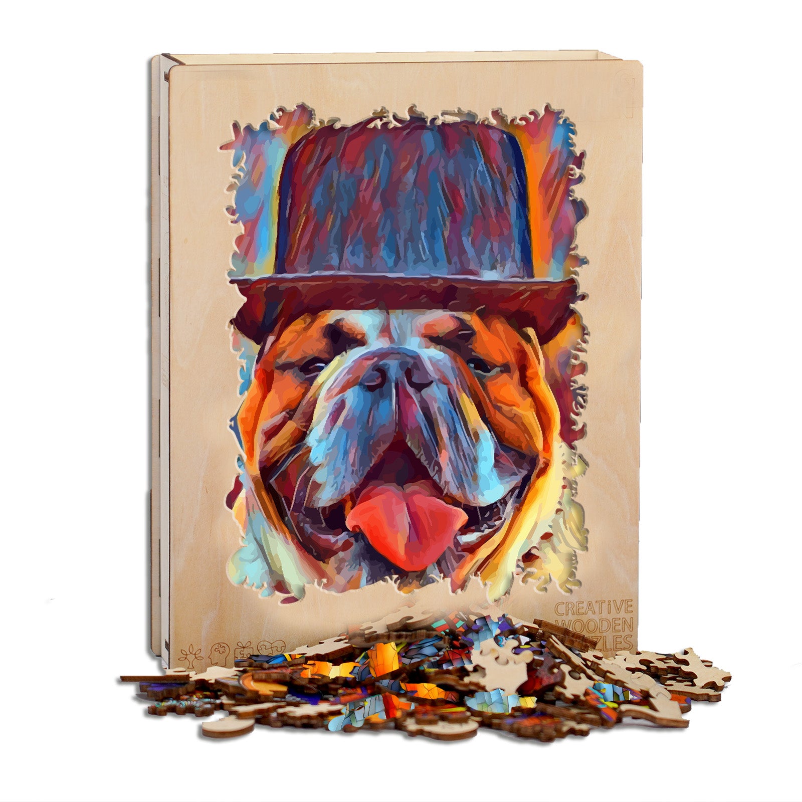 Bulldog with Hat