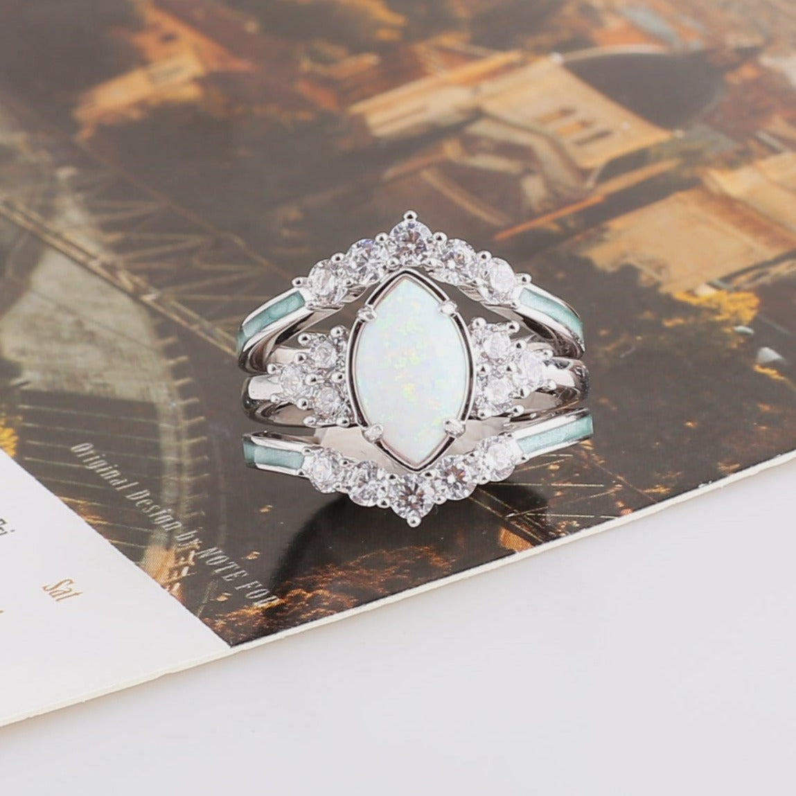 Sterling Silver Natural Opal Ring