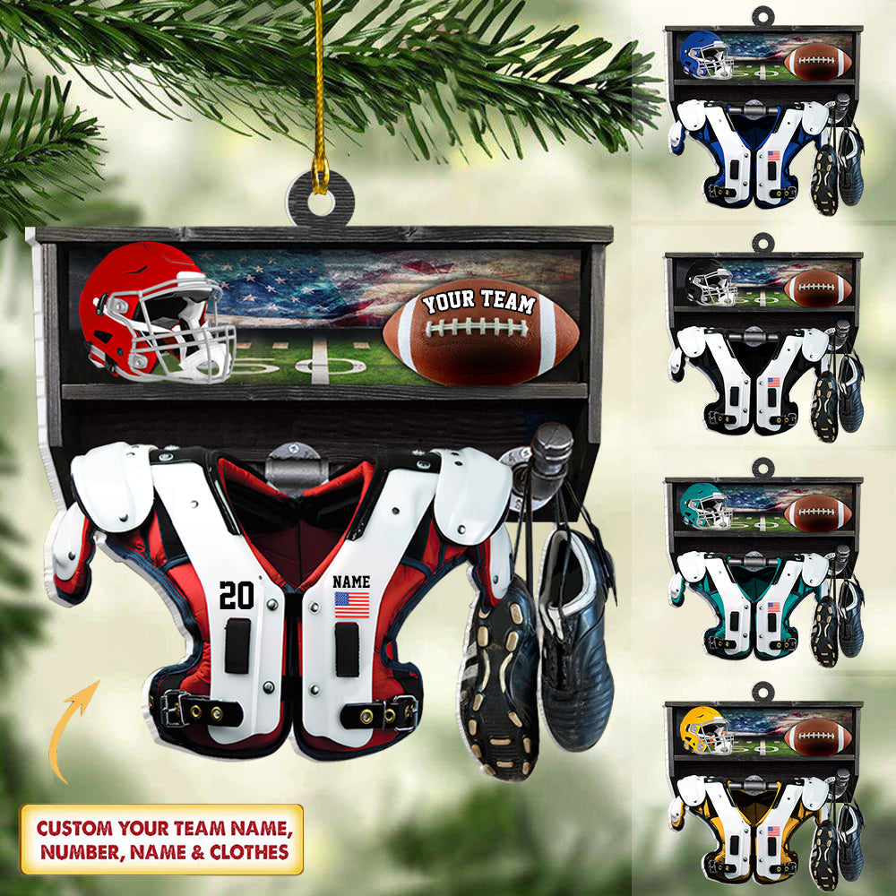 Personalized Ornament American Football Christmas Ornament For Football Lovers/Football Player