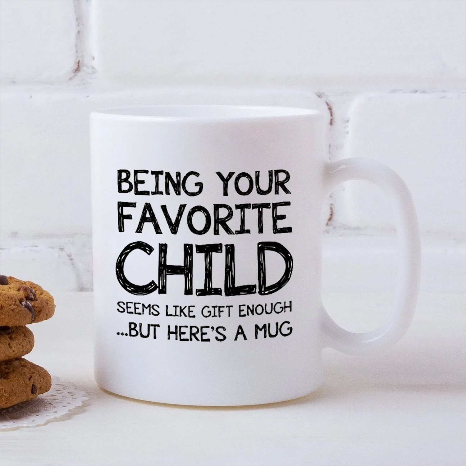 Being Youe Favorite Child Mug - Gift For Mom or Dad Birthday, Unique Birthday Gifts For Parents From Son,  Daughter