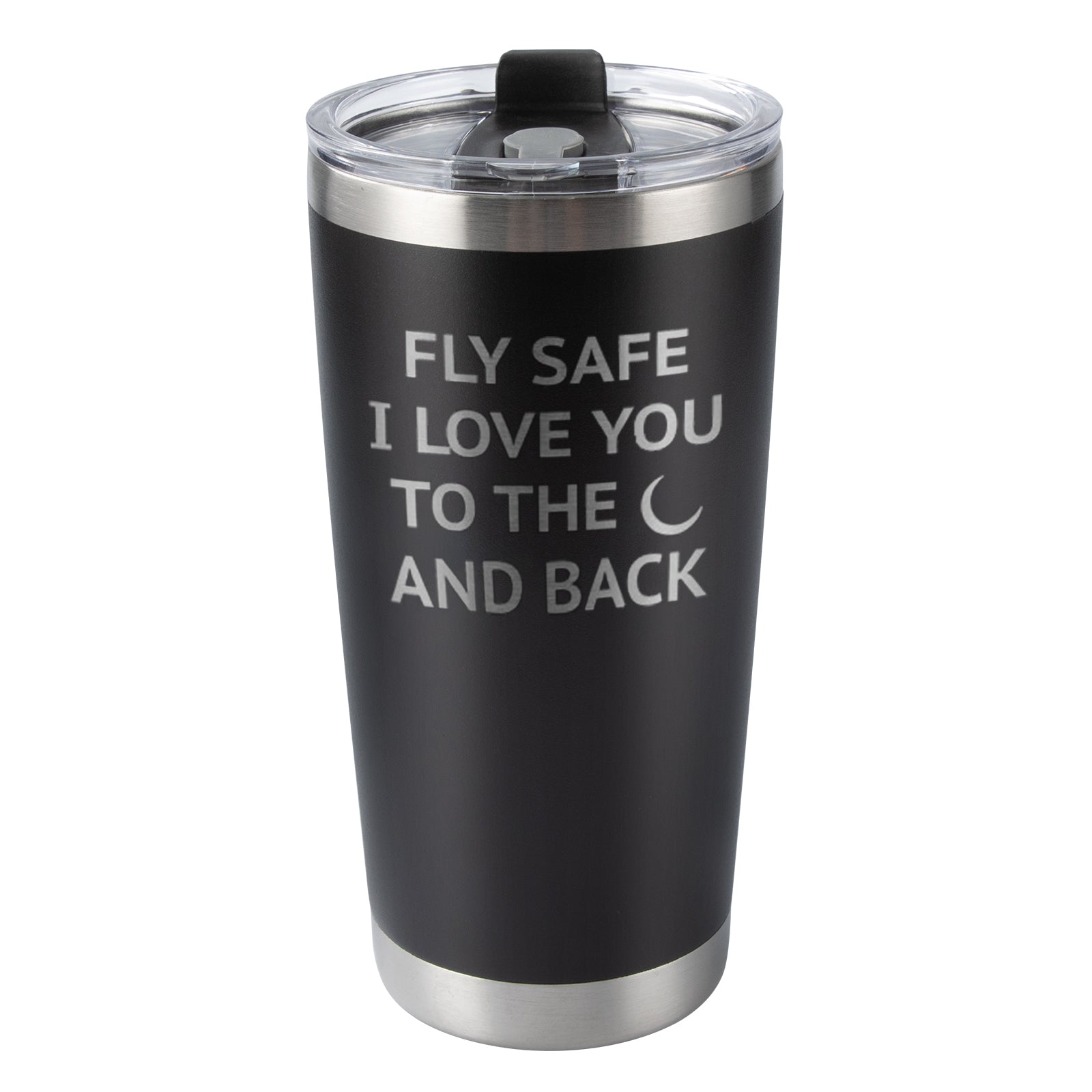 Fly safe I love you to the night and back tainless steel thermos cup, pilot cup, Aviation Day Gift, gift for boyfriend, husband