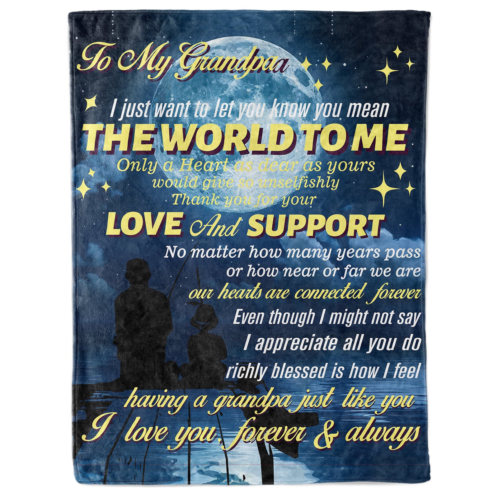 I just want to let you know you mean the worle to me,Blanket Gift For Grandpa Birthday Thanksgiving day