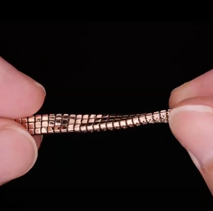 Fully flexible 3D printing process 9K/14K/18K gold diamond chain ring/bracelet-world premiere