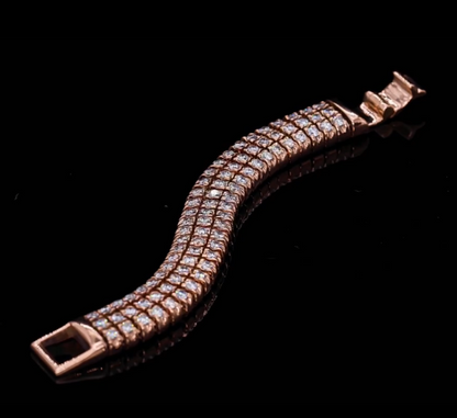 Fully flexible 3D printing process 9K/14K/18K gold diamond chain ring/bracelet-world premiere