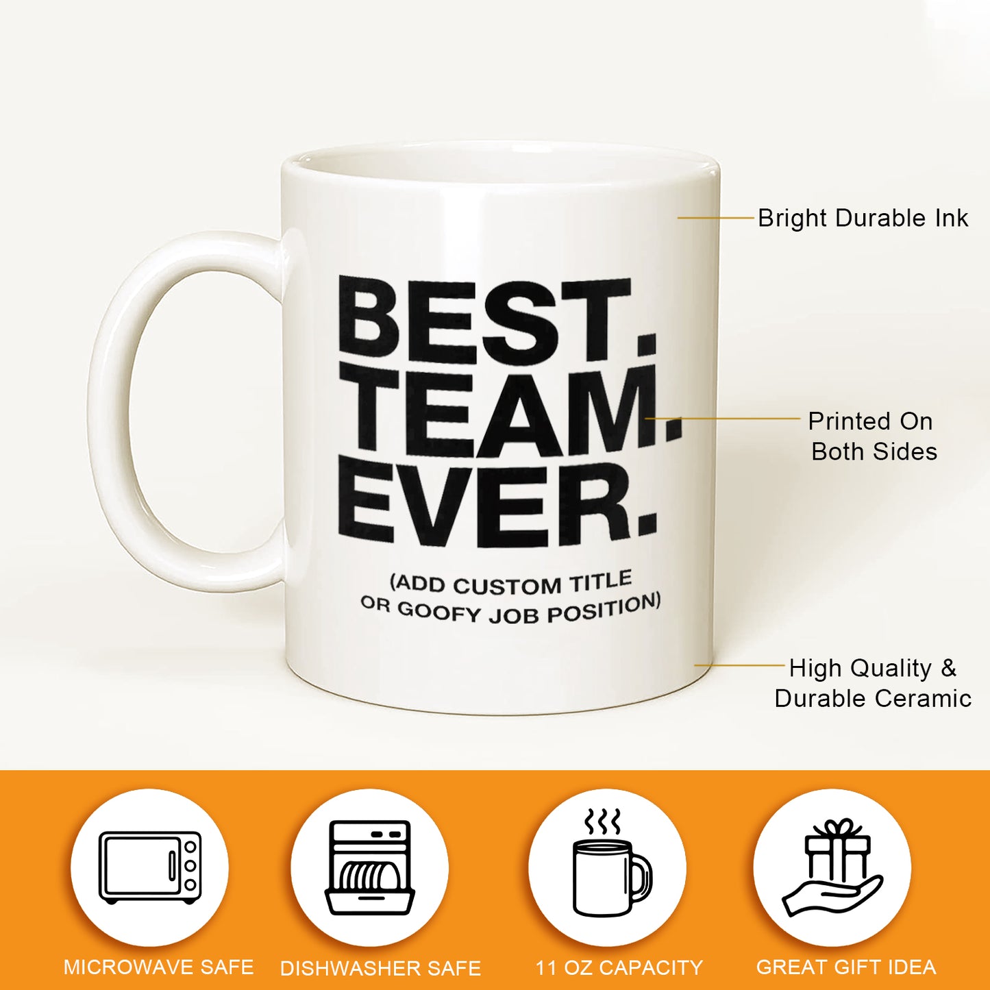 Best Team Ever Mug, Present For Management, Project Team Gift, Work Team Coworkers, Office Gift
