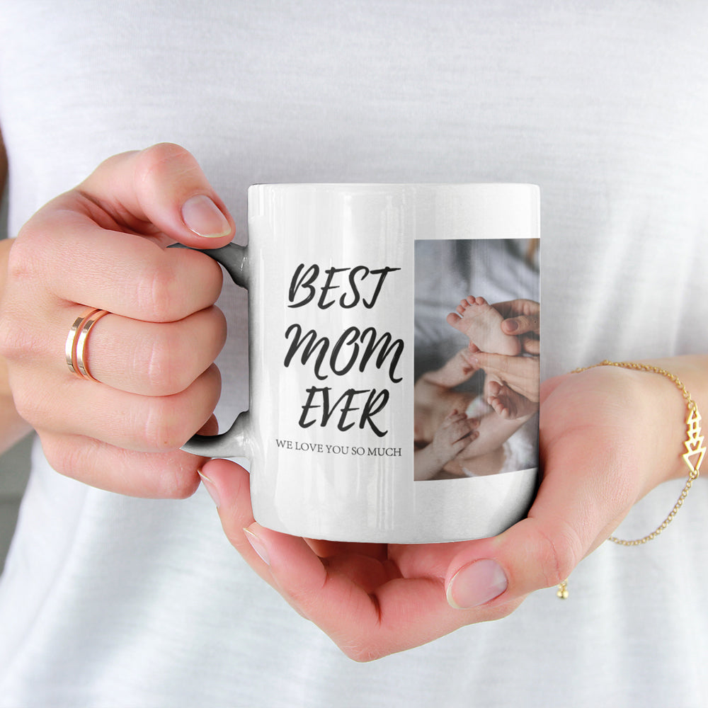 Best Mother Ever, Personalized gifts custom gift mug with 3 photos,Gift for mother from son, daughter