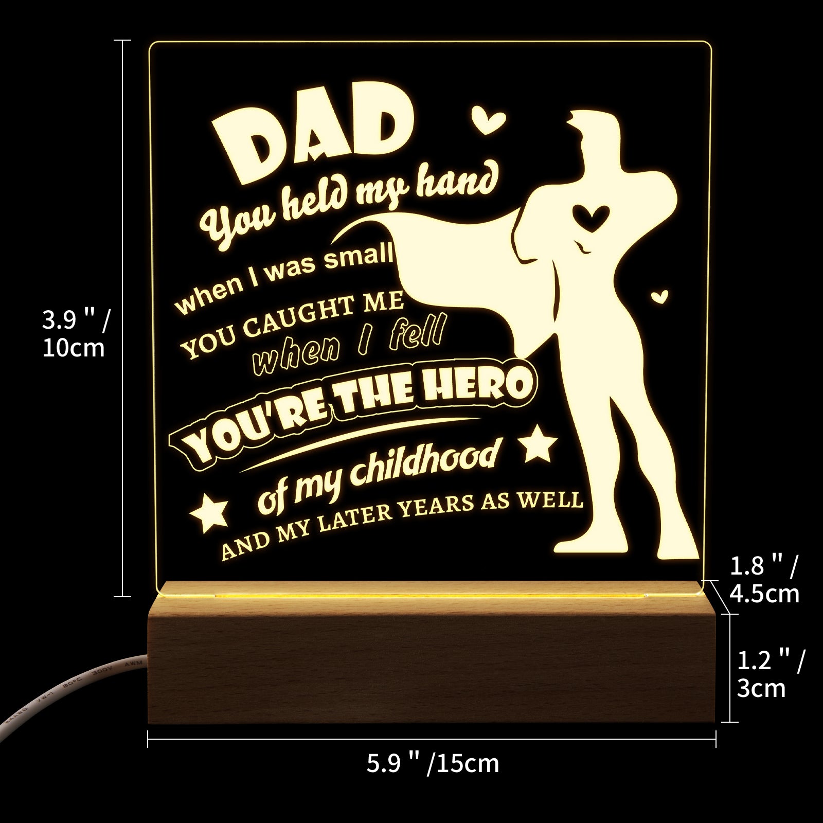 Father's Day - Personalized To My Dad Night Light Father's Day