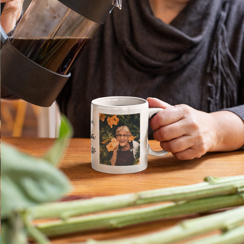 promoted to grandma, Personalized gifts custom gift mug with 2 photos, Gift for grandma