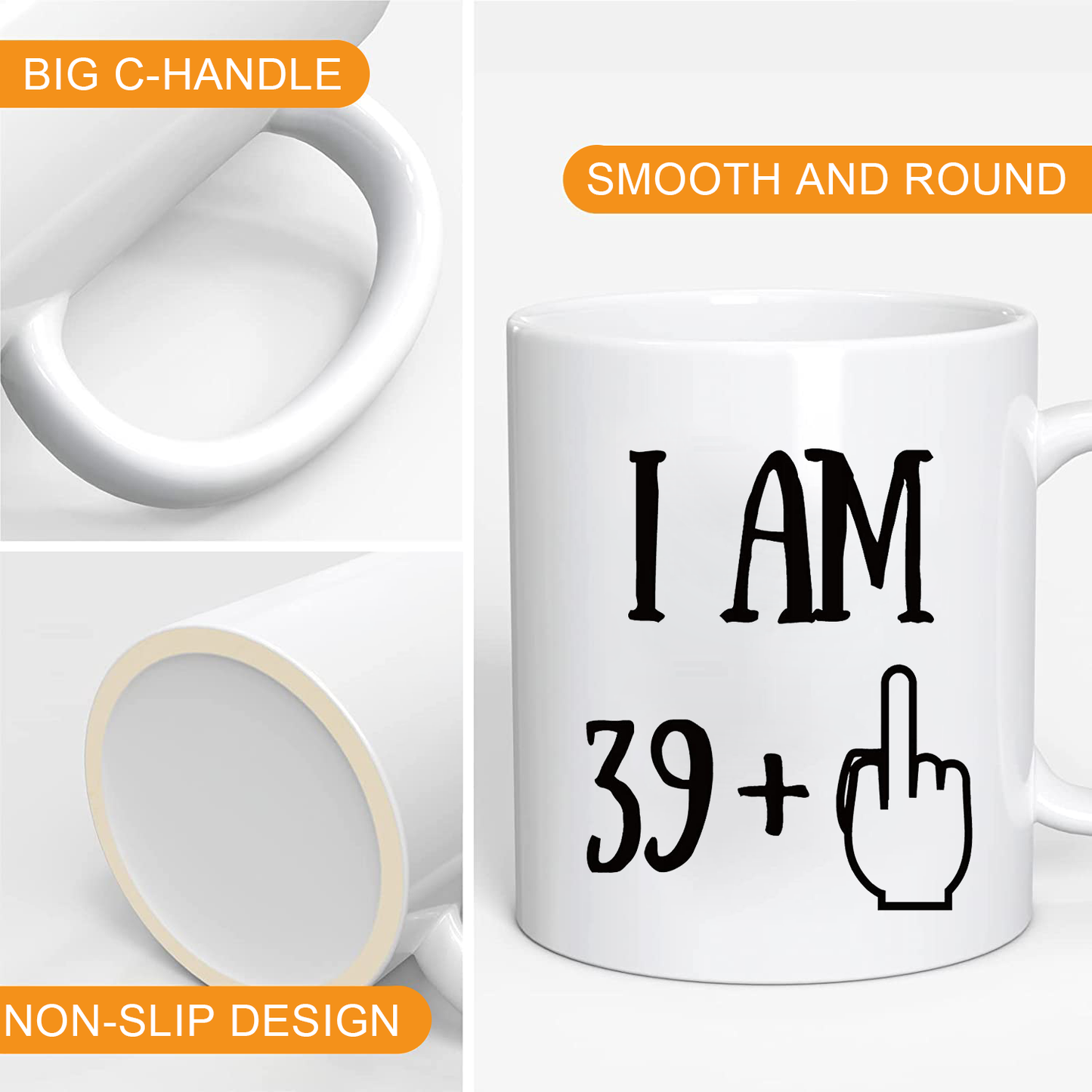 Funny 40th Birthday Gift, I am 39+1 Coffee Mug Birthday Gift for Your Parents or Friends