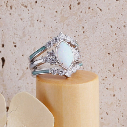 Sterling Silver Natural Opal Ring