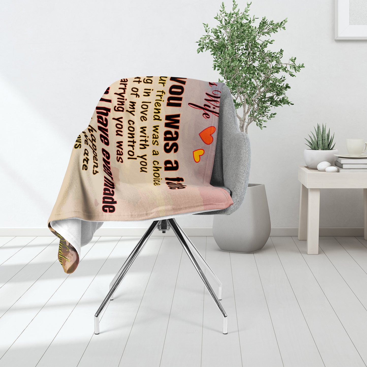 Meeting you was a fate-Gift for wife Valentine's Day Anniversary from husband,soft flannel blanket