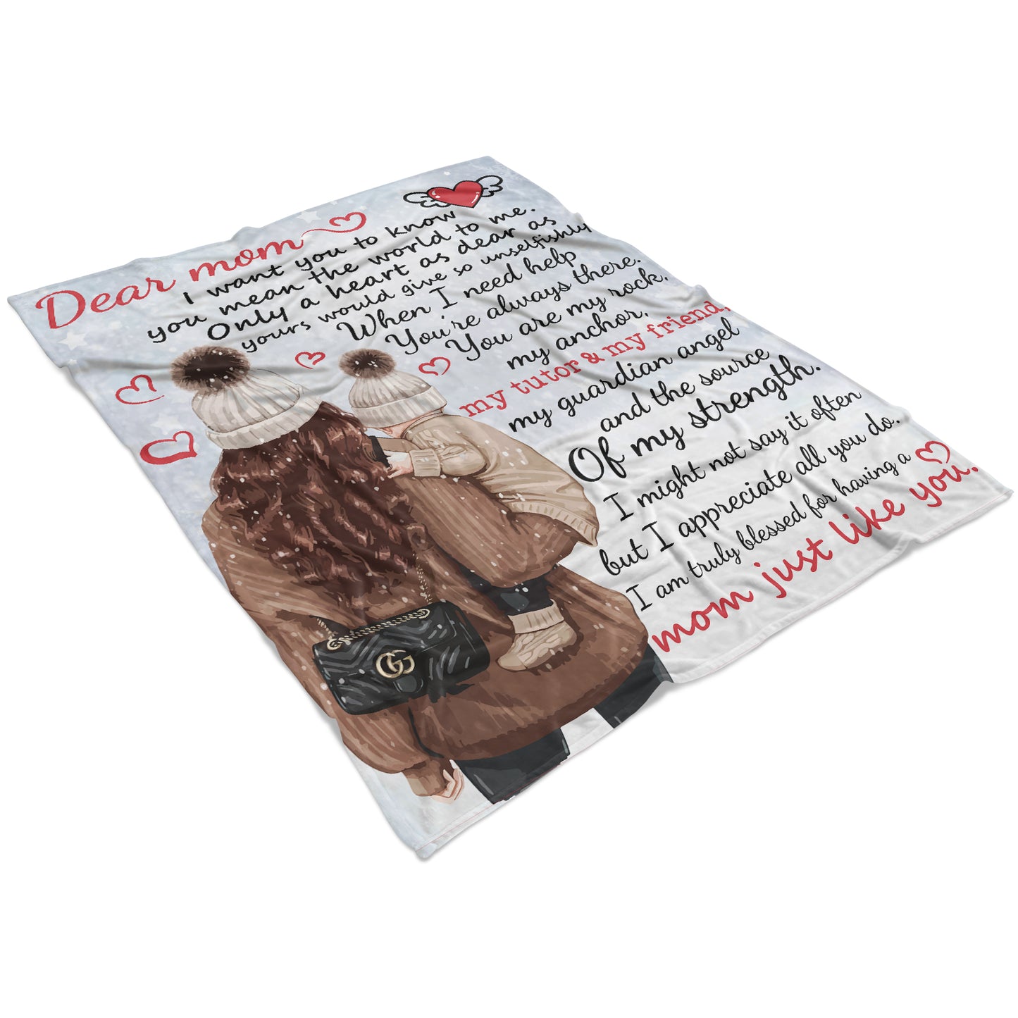 A letter to my dear mother-Blanket Gift For Mam,Soft Flannel Blanket Gift for Mather's Day Birthday From Son Daughter