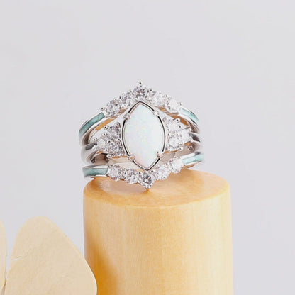 Sterling Silver Natural Opal Ring