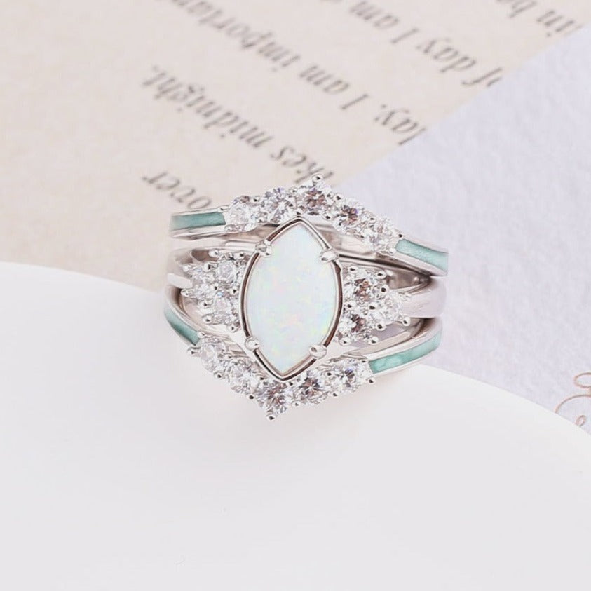 Sterling Silver Natural Opal Ring