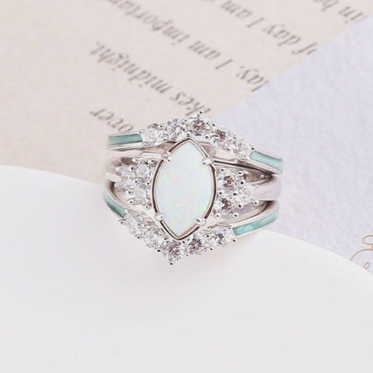Sterling Silver Natural Opal Ring