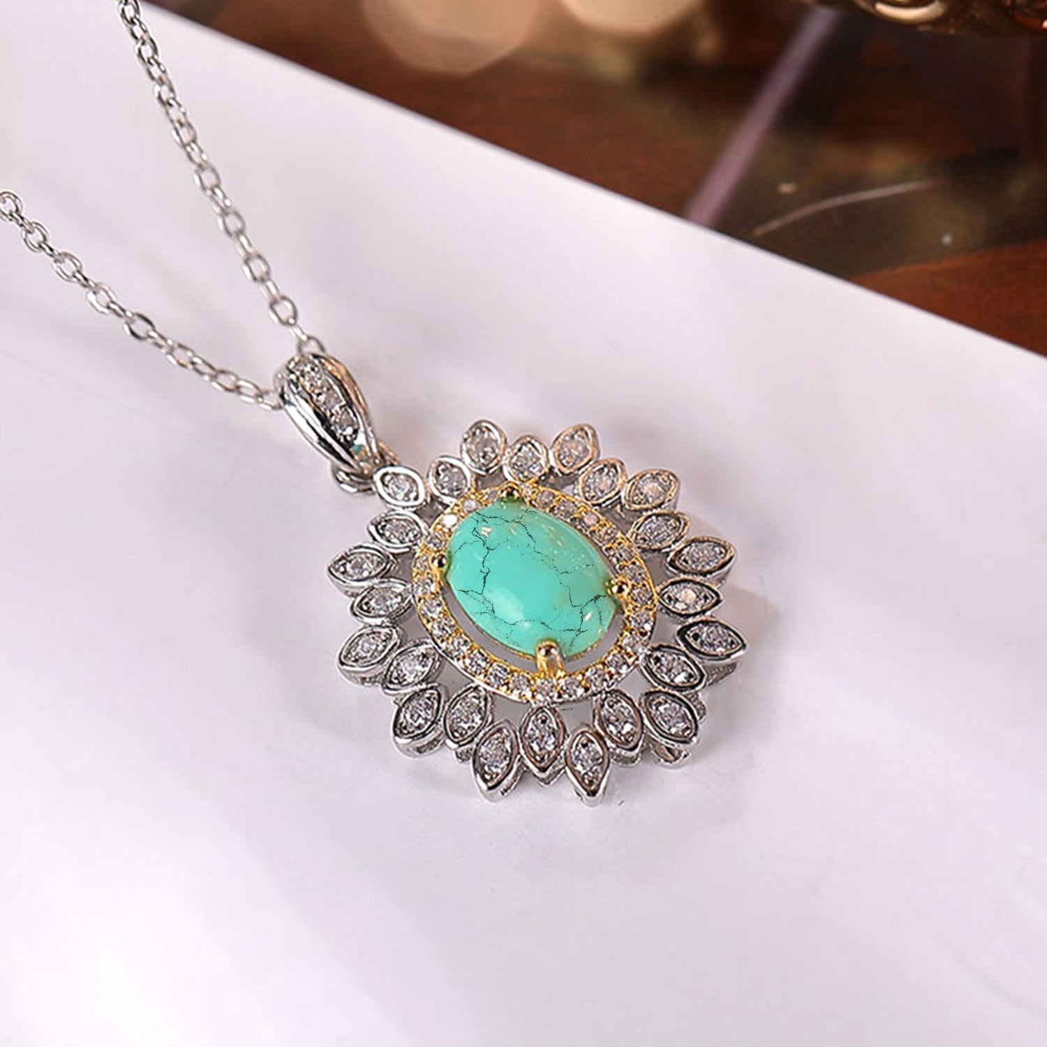 Sterling Silver Turquoise Necklace