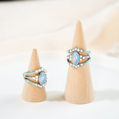 Sterling Silver Black Opal Lagoon Ring