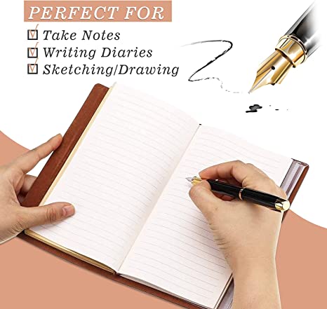 Girlfriend Birthday Gift to My Girlfriend Leather Journal, 140 Page Refillable Journal Notebooks, Travel Diary Anniversary Christmas Birthday Gifts for Girlfriend from Boyfriend