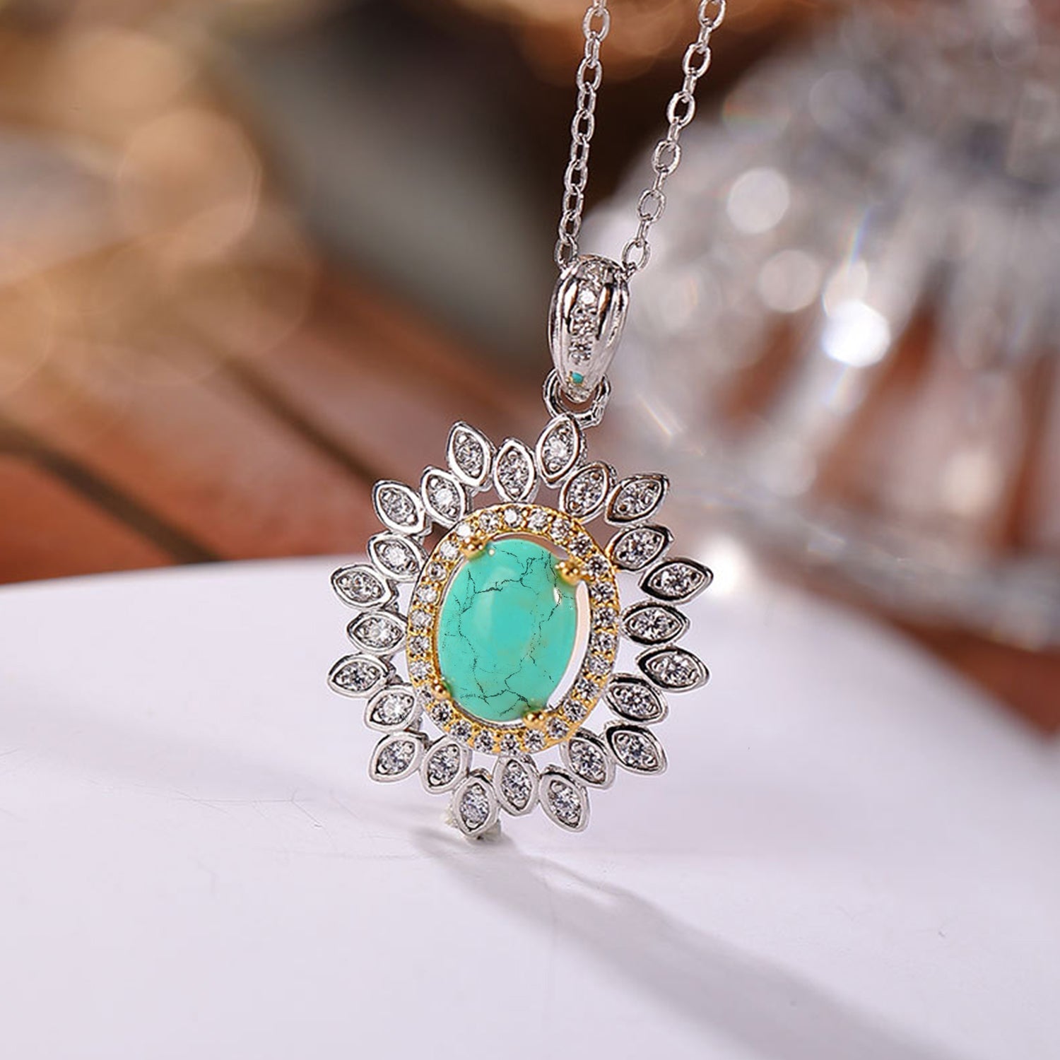 Sterling Silver Turquoise Necklace