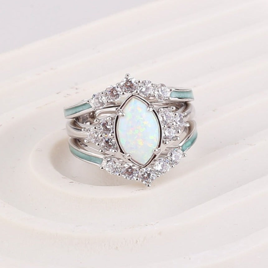 Sterling Silver Natural Opal Ring