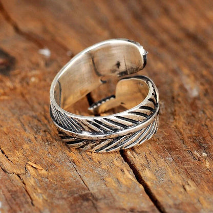 Feather Turquoise Sterling Silver Ring