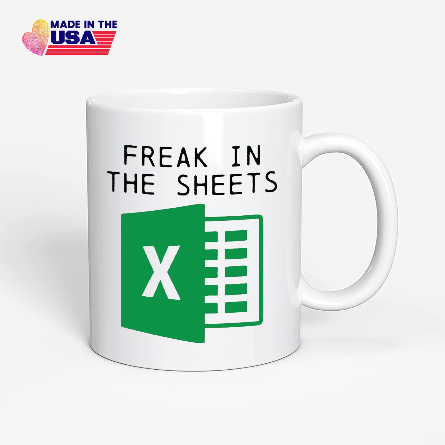 Freak In The Sheets, Spreadsheet Mug, Funny Accounting Cups, Gift for colleague