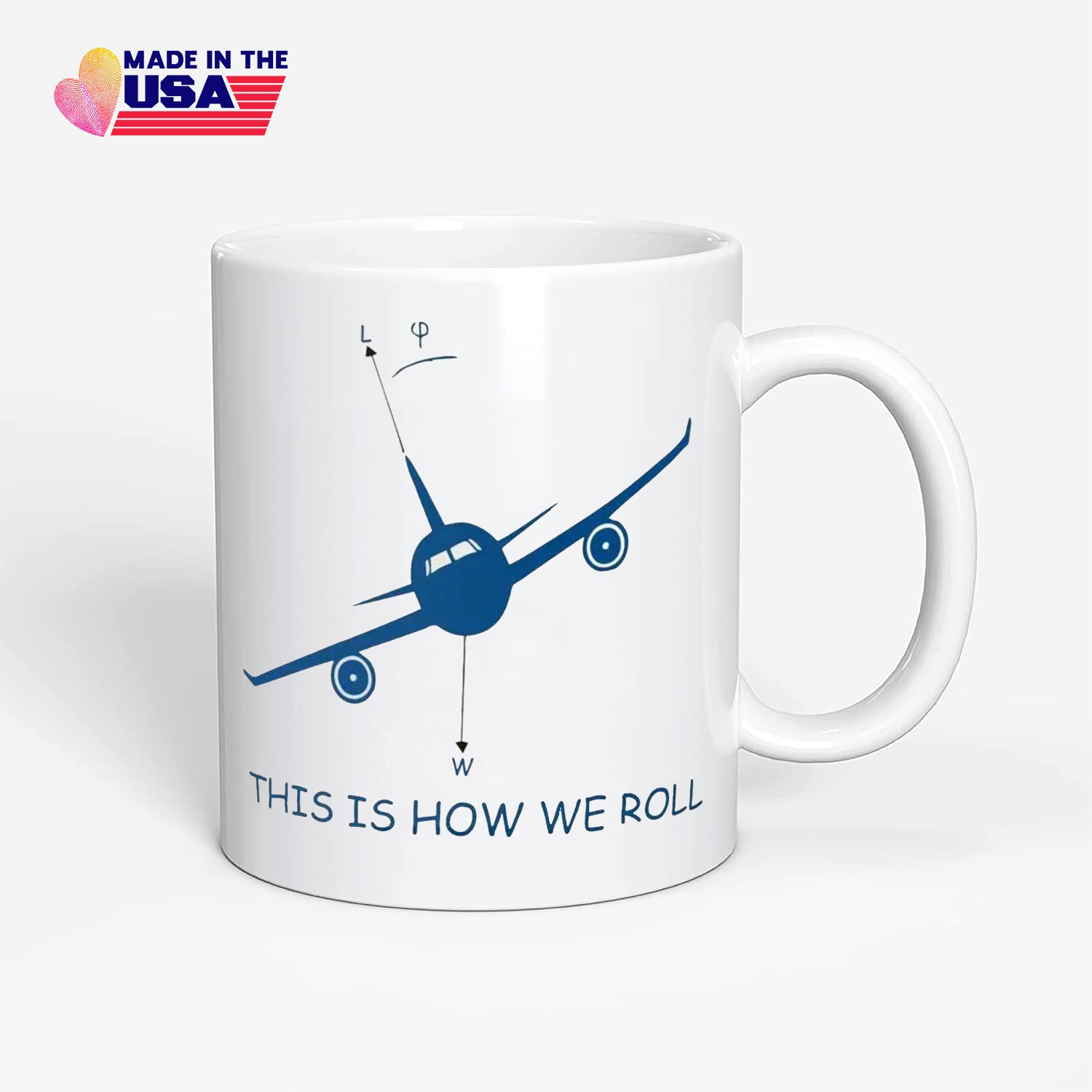 This is how we roll coffee mug, funny gift for friend, pilot mug, Aviation enthusiast mug