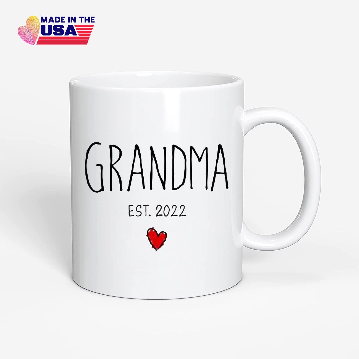 New Grandma 2022 Coffee Mug, Baby Showers Grandmother Grandfather Gifts