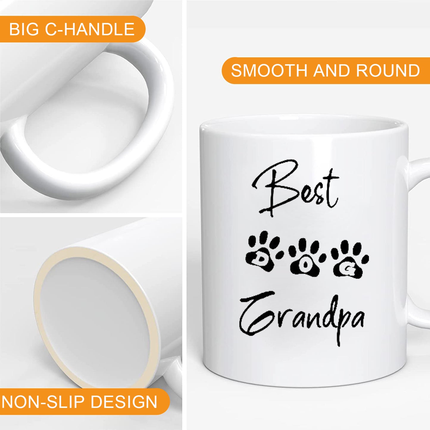 Dog grandpa mug, greatest dog grandpa, dog grandad gift, dog gift for grandpa