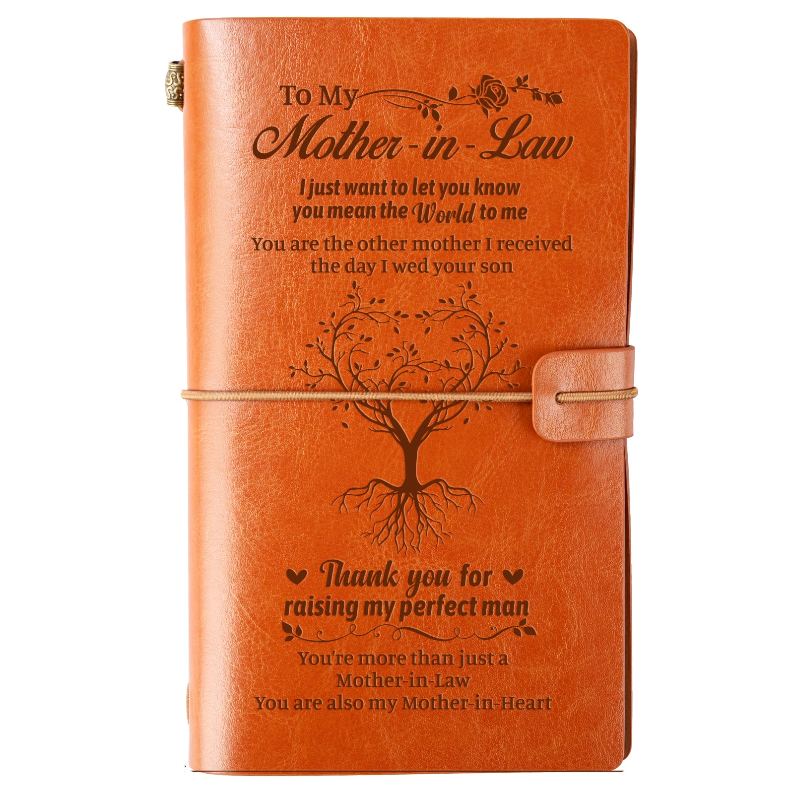 Birthday Gift for Mother-In-Law Journal Notebook Leather Journal, 140 Page Refillable Journal Notebooks, Travel Diary Encouragement Gift for Mother-In-Law