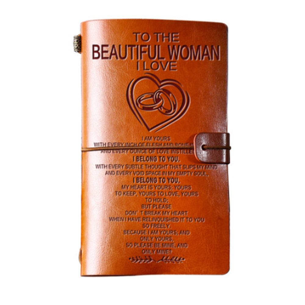 To my woman Leather notebook Valentines Day Gifts -140 Pages Travel Notebook Vintage lettering leather notebook Travel Diary Journal Sketch BookHandmade notebook Thanksgiving, Christmas, graduation, birthday gifts