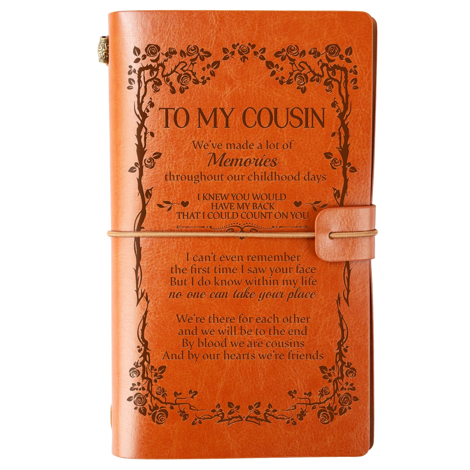 Gift for Cousin Journal Notebook, 140 Page Refillable Journal Notebooks, Travel Diary Back to School Encouragement Gift for Cousin