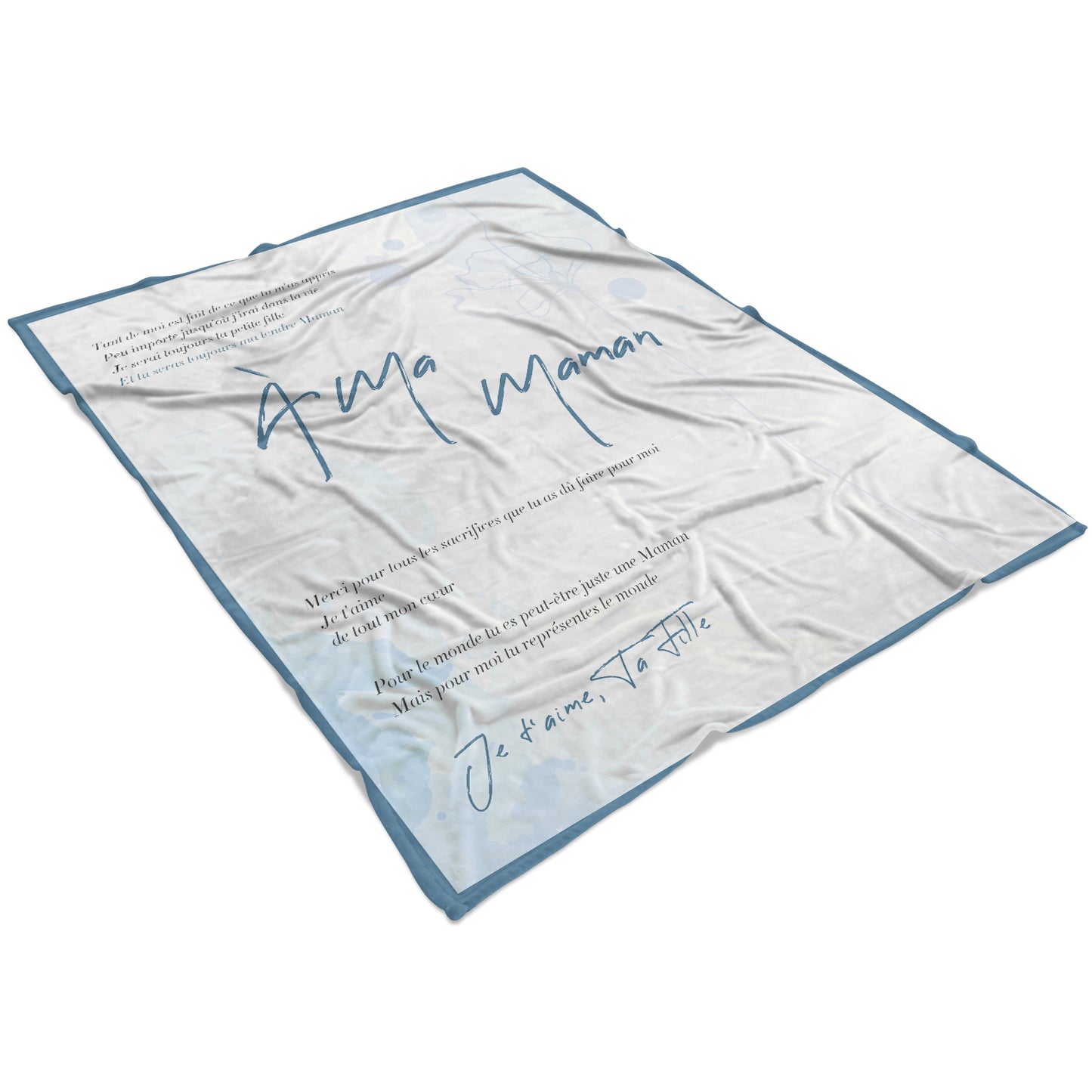 A ma maman-Blanket Gift For Mam,Soft Flannel Blanket Gift for Mather's Day Birthday From Son Daughter