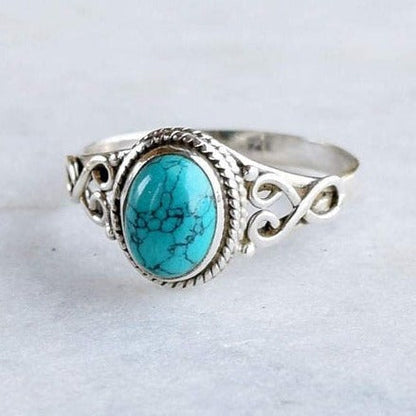 Vintage Sterling Silver Turquoise Ring