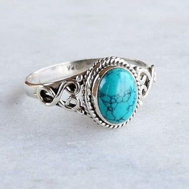 Vintage Sterling Silver Turquoise Ring