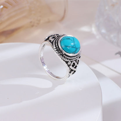 Vintage Sterling Silver Turquoise Ring
