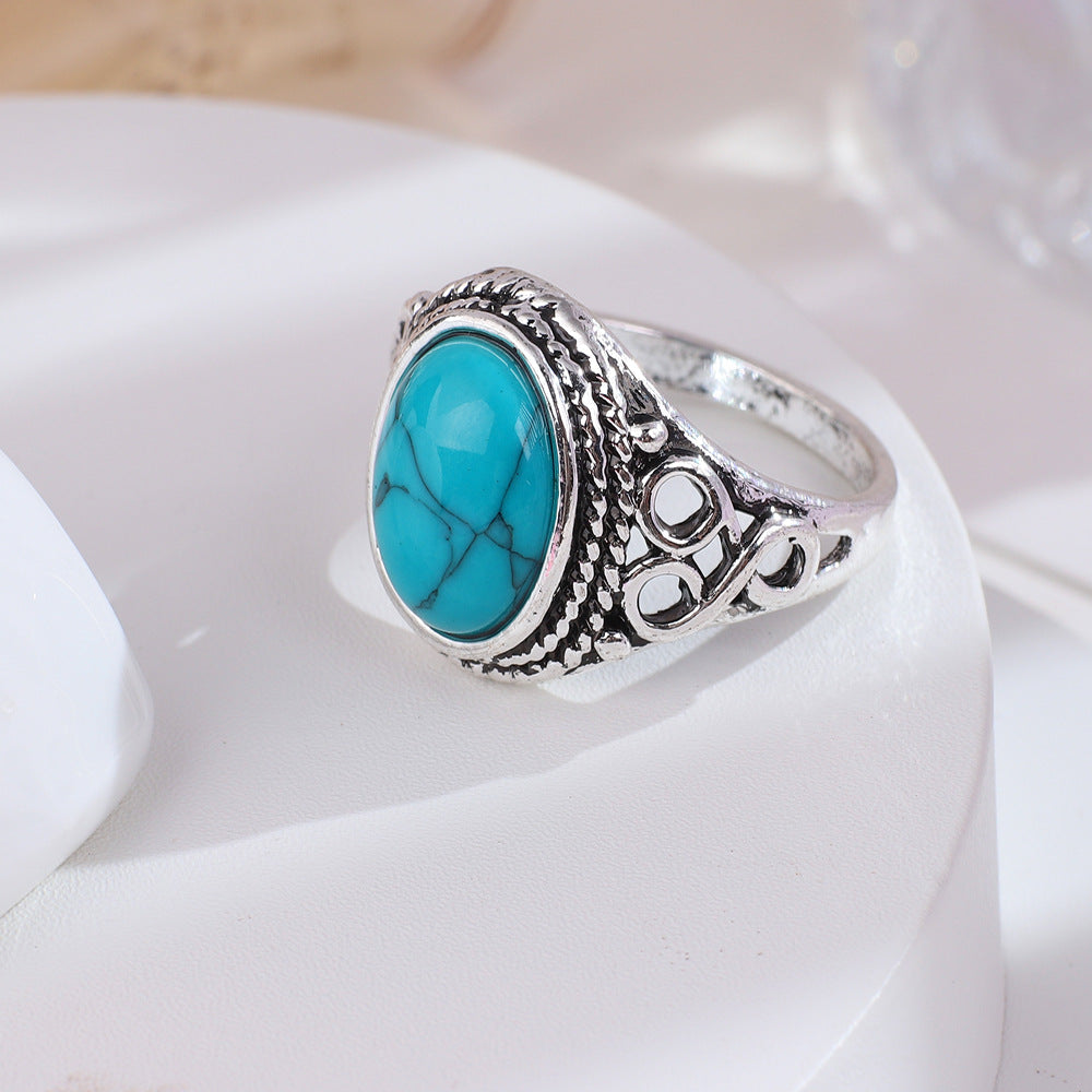 Vintage Sterling Silver Turquoise Ring