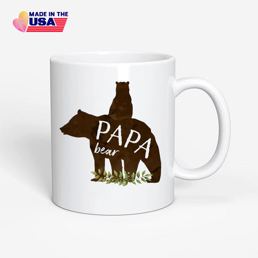 PAPA Bear Coffee Mug, Gift for father day, Funny gift for dad birthady, Custom Dad Mug