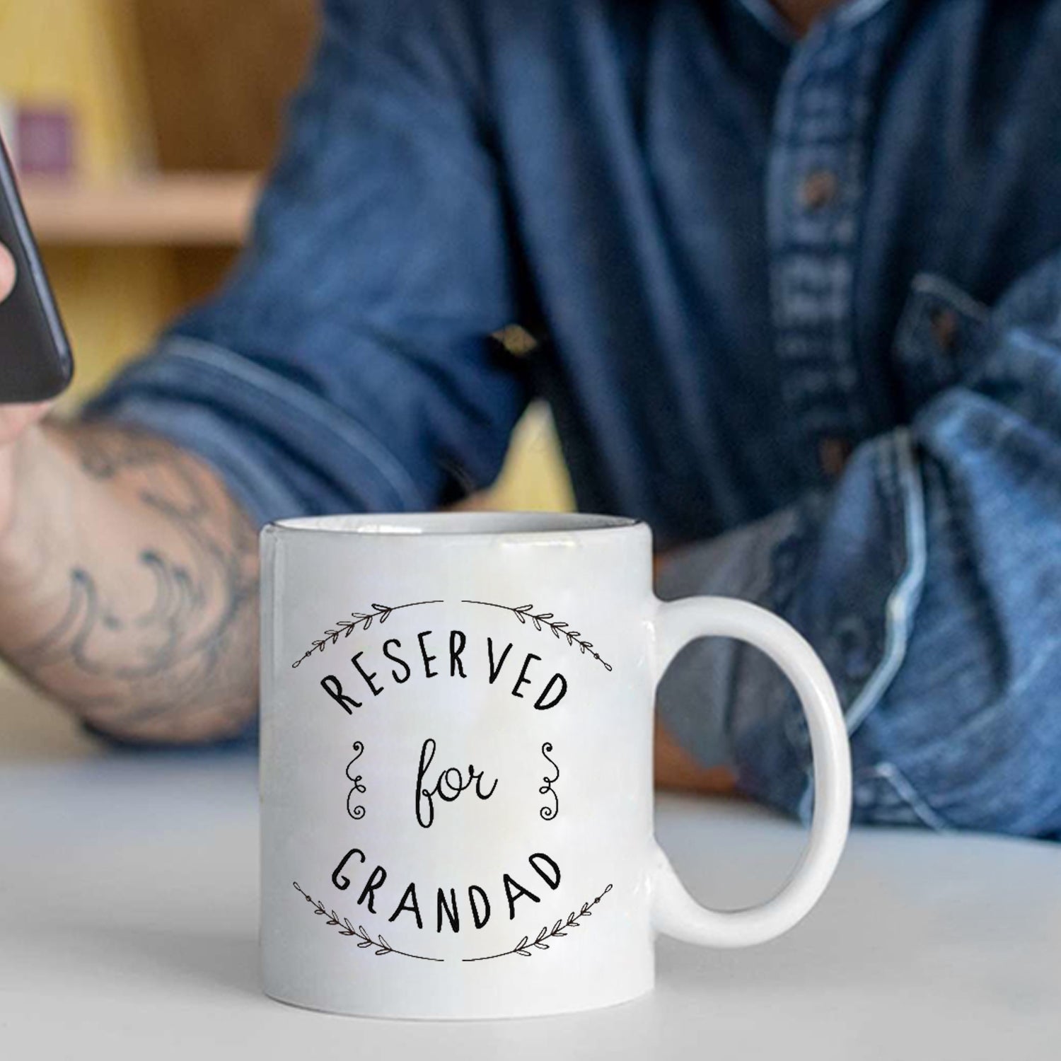 Reserved for grandad Coffee Mug, Gift for grandad birthaday from grandson, granddaughter