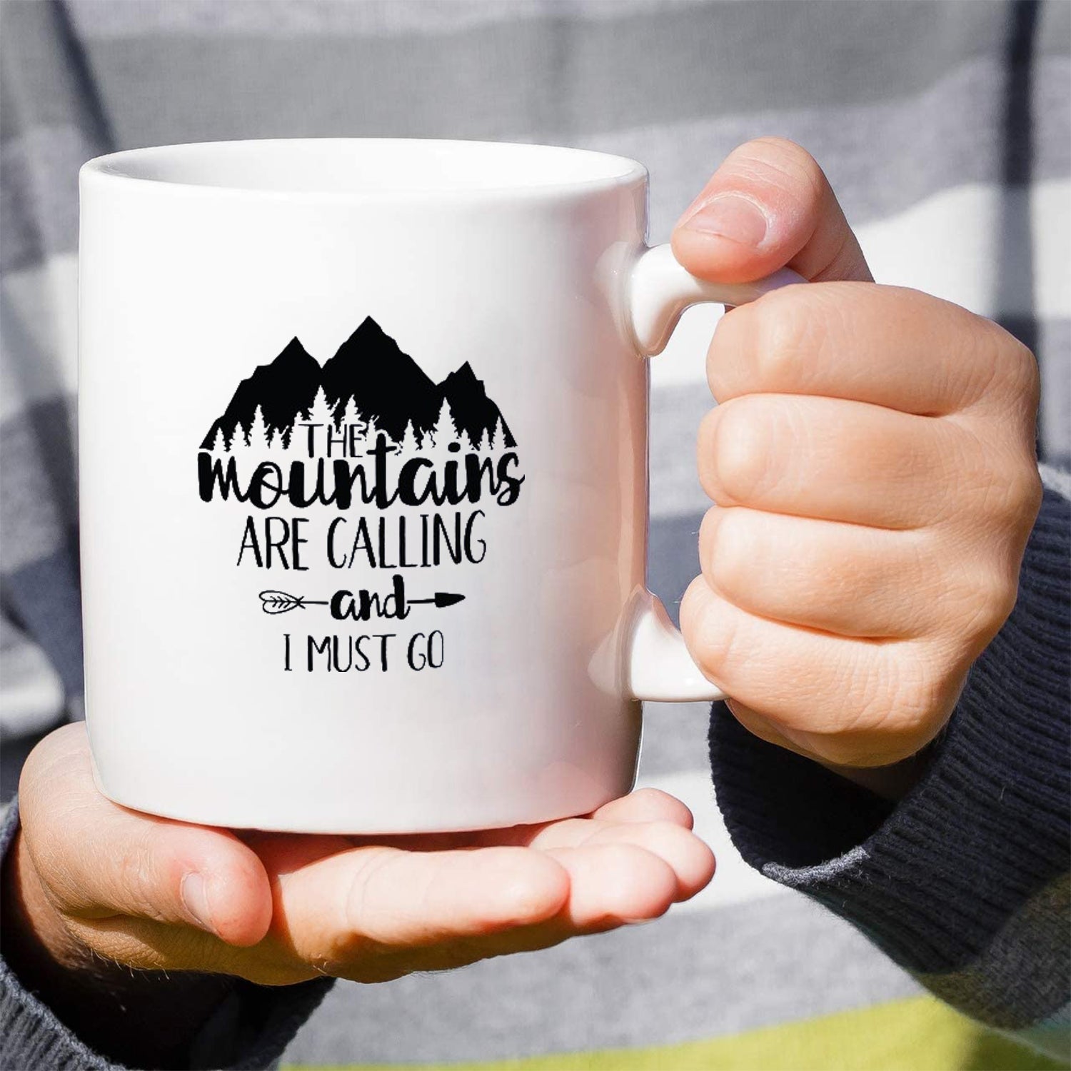 Pagma print cup mountains, hiking gift funny, coffee cup mountaineering saying, coffee mug for hikers & mountaineers, mountains mug