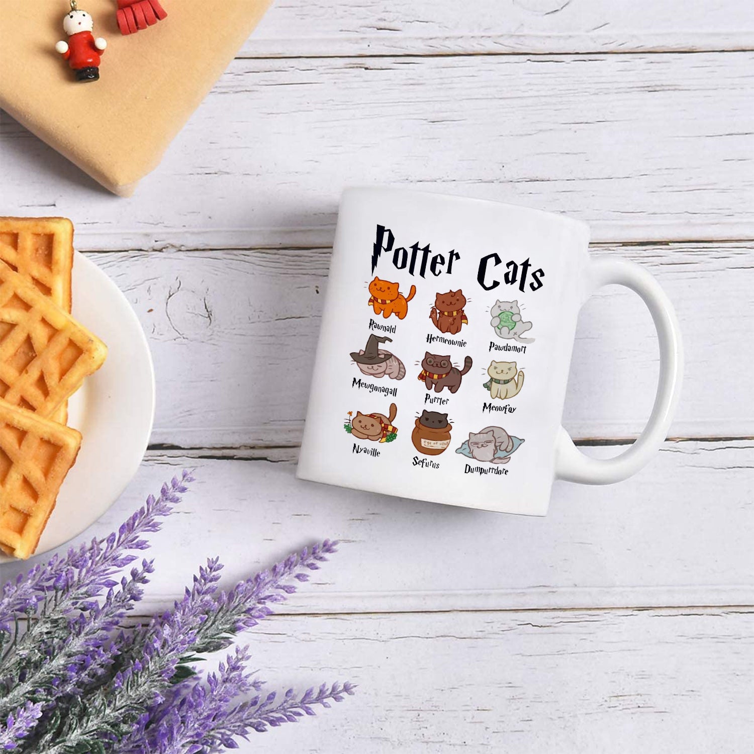 Potter Cats Mug, A Purrfect Gift for Harry Pawter Wizard Fans Birthday, Cat and Animal Lovers